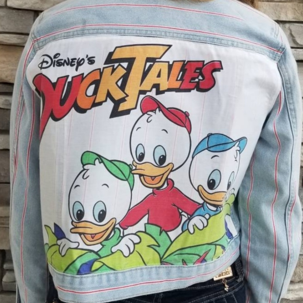 Duck Tales Custom Denim Jacket Disney Rare Ooak M